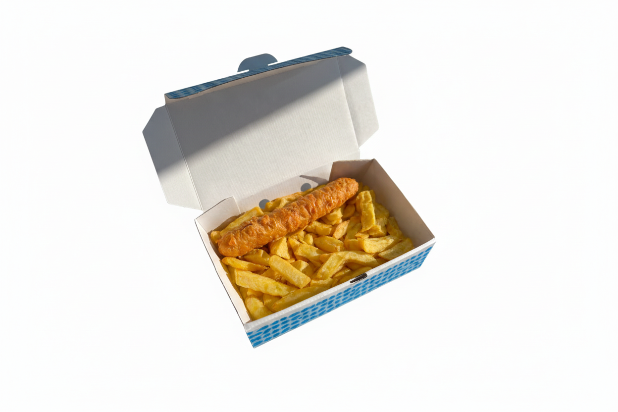 Battered Jumbo Sausage & Chips