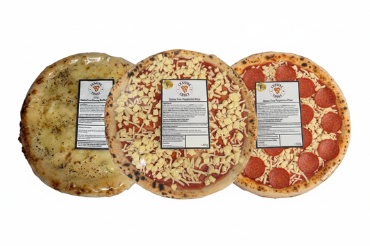 Fakeaway Night Bundle - Gluten Free Cheesy Garlic, Margherita and Pepperoni Pizzas